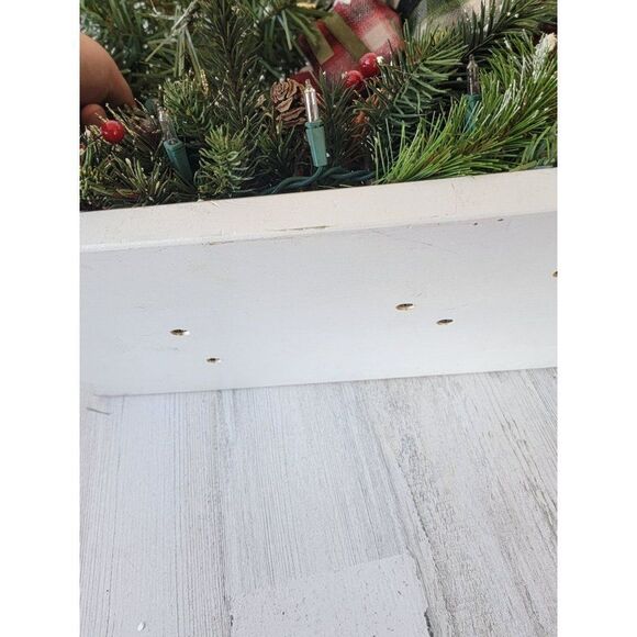 Plush elf Mini lighted tree Mistletoe snow xmas decor figure - Picture 10 of 10